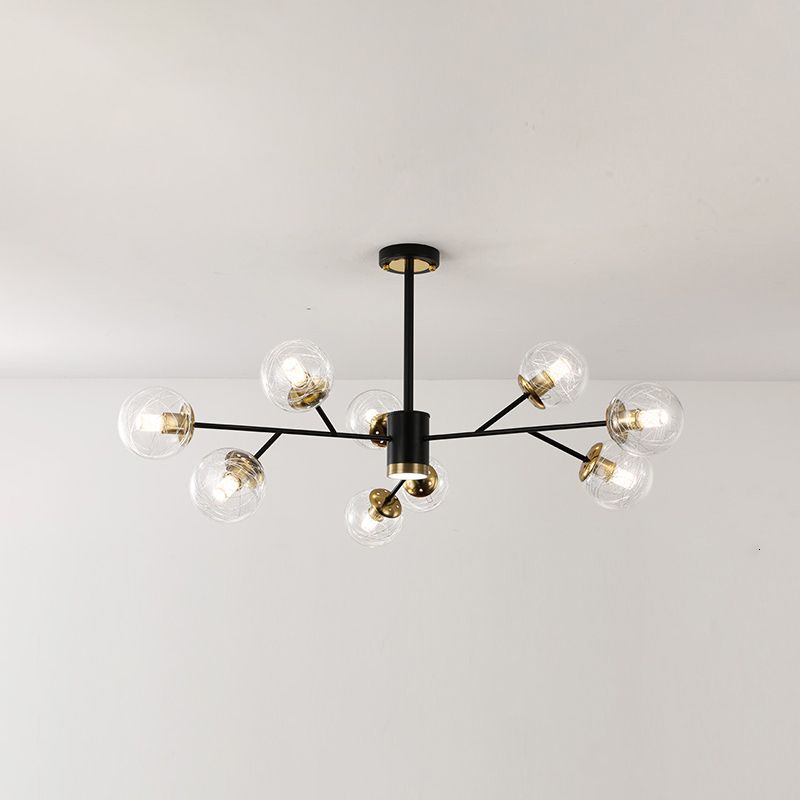 Postmodern Metal Ceiling Light Sputnik Shape Multi-light Pendant