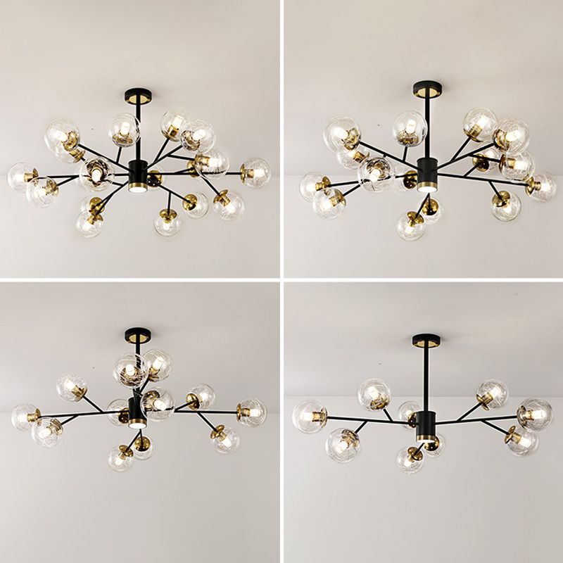 Postmodern Metal Ceiling Light Sputnik Shape Multi-light Pendant