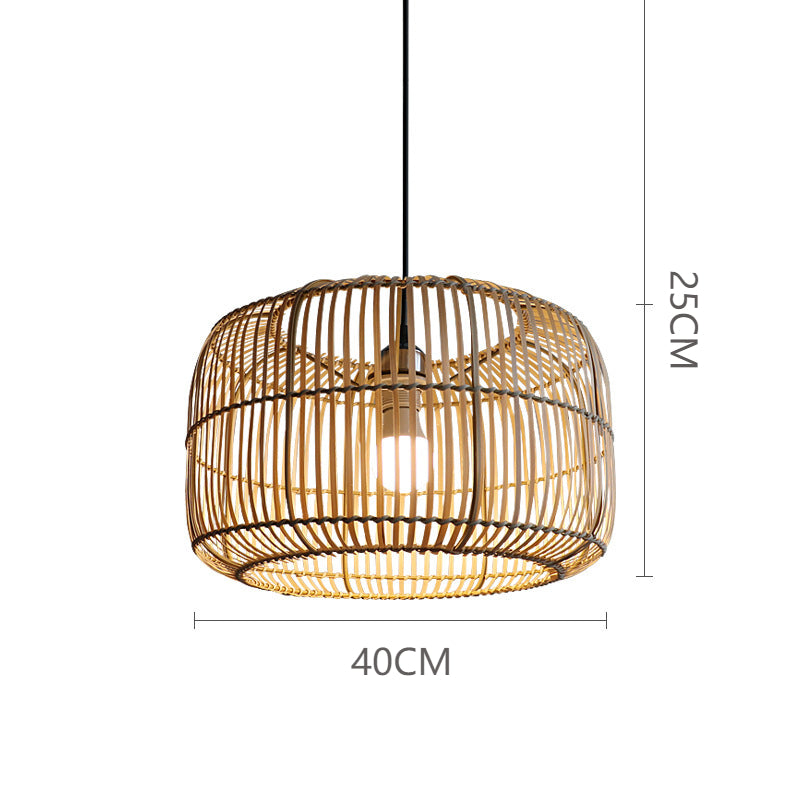 Lantern Shape Bamboo Pendant Light