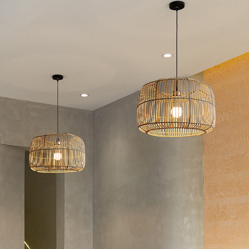 Lantern Shape Bamboo Pendant Light