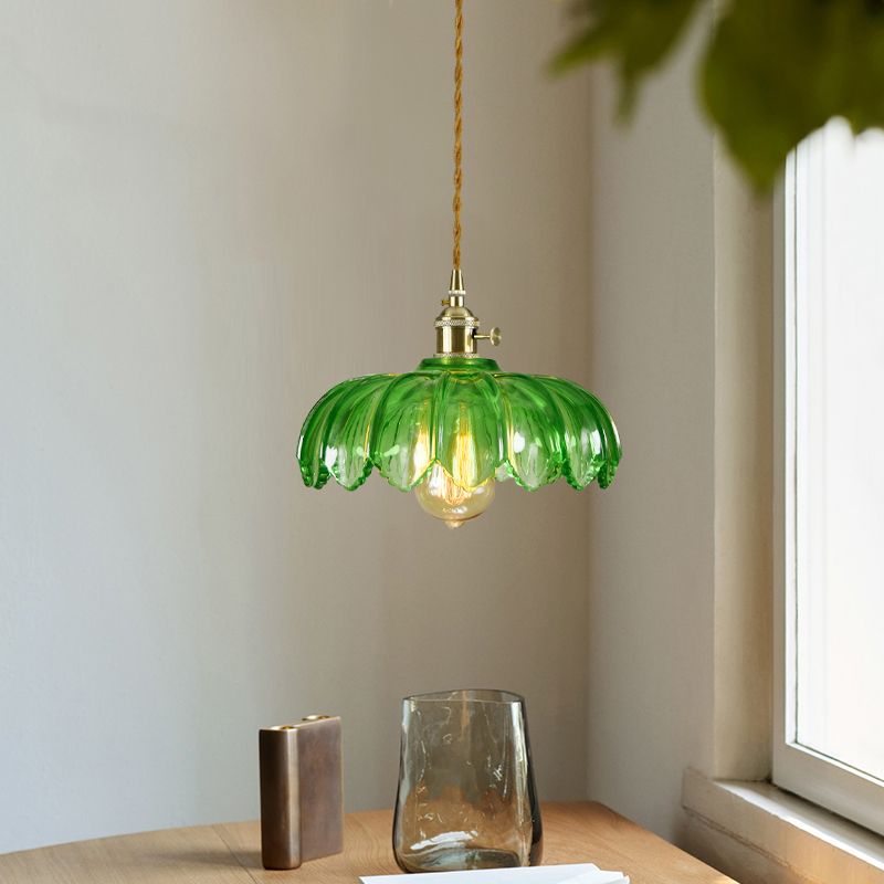 Brass & Glass Dome Ceiling Lighting