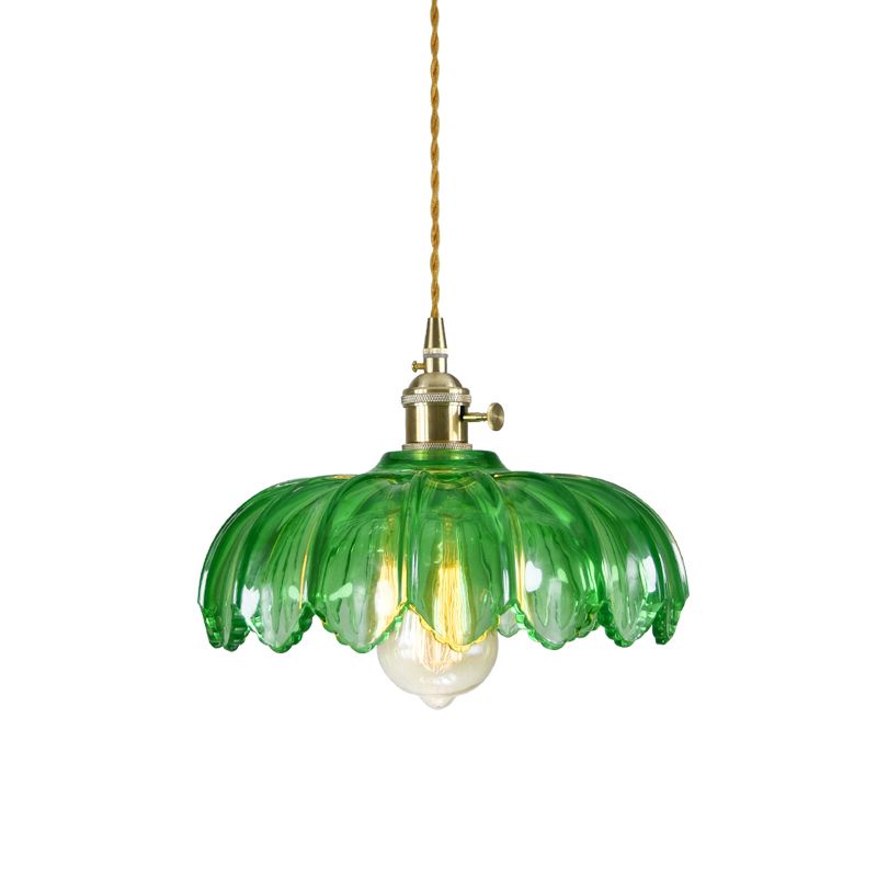 Brass & Glass Dome Ceiling Lighting