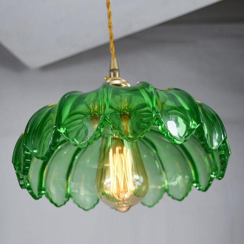 Brass & Glass Dome Ceiling Lighting