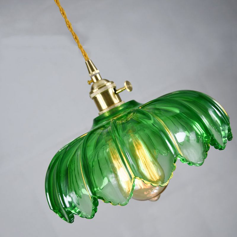 Brass & Glass Dome Ceiling Lighting