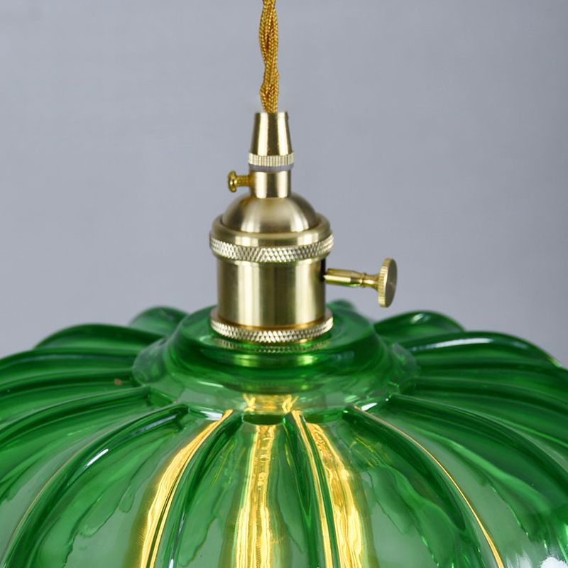 Brass & Glass Dome Ceiling Lighting