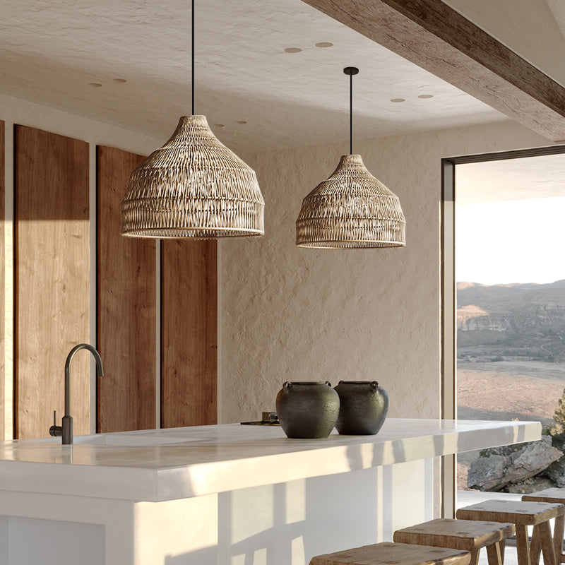 Rattan Pendant Light Woven Lampshade