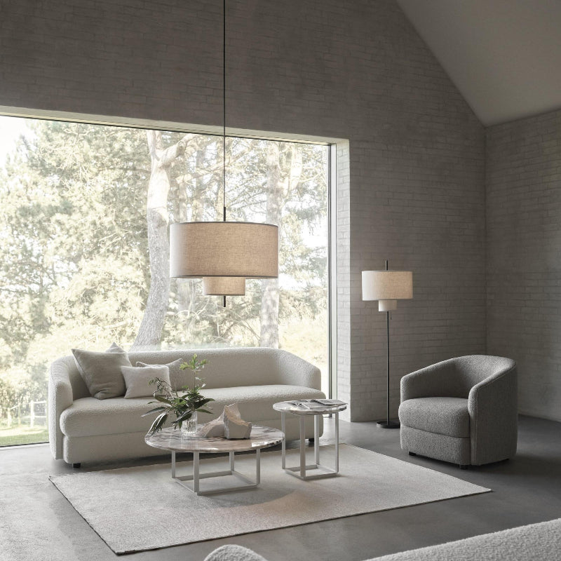 Modern Fabric Shade Pendant Lights Cylinder Shape