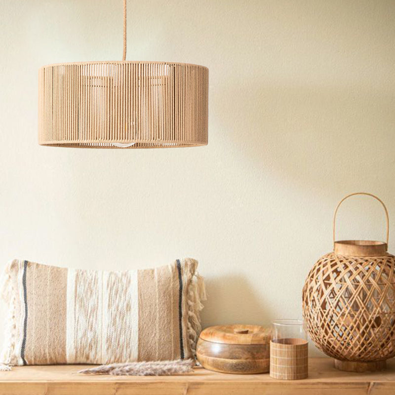 Boho Handmade Rope Woven Pendant Light