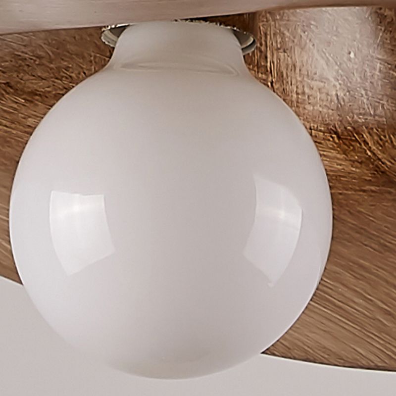 Modern Straw Hat Ceiling Lamp Resin Shade