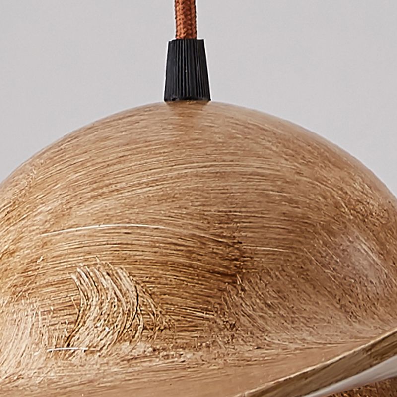 Modern Straw Hat Ceiling Lamp Resin Shade