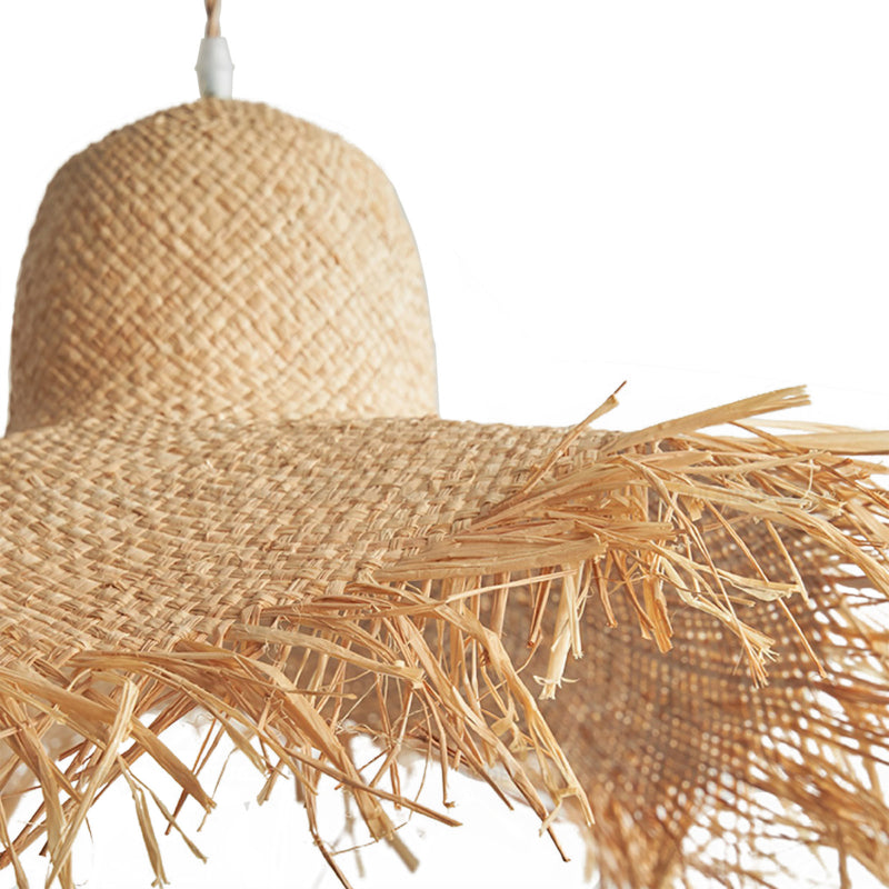 Coastal Style Handmade Straw Hanging Lamp