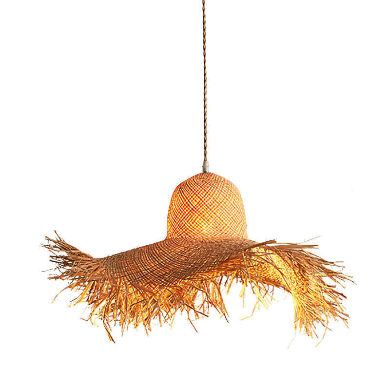 Coastal Style Handmade Straw Hanging Lamp