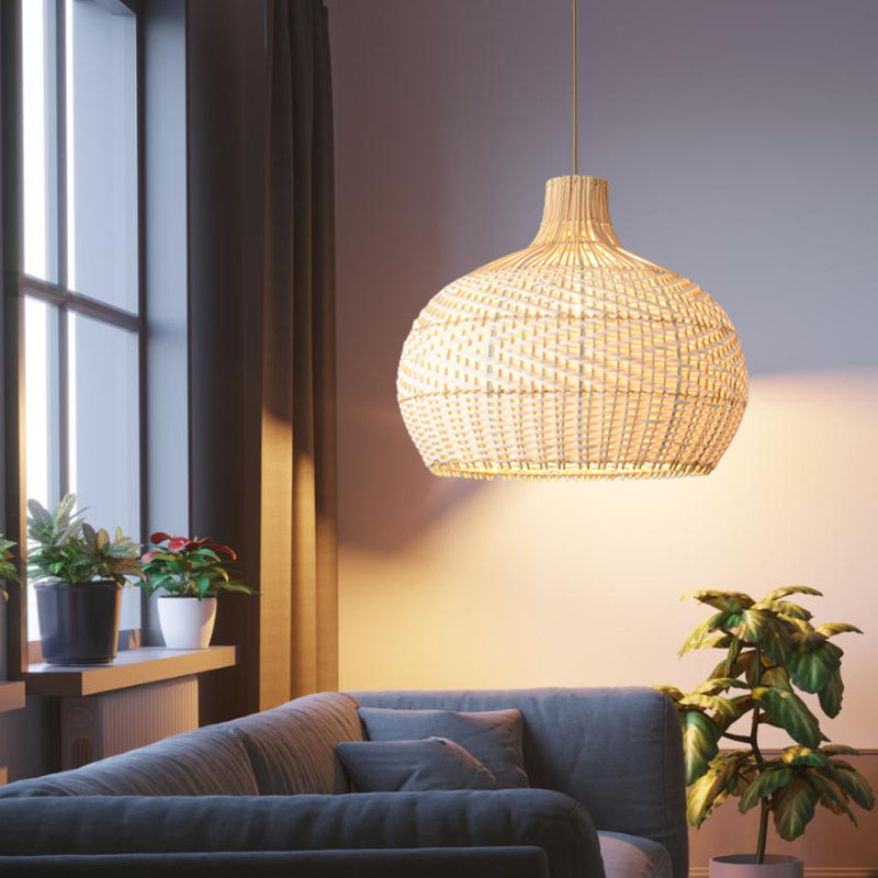 Rattan Woven Lamp Shade Large Pendant Light
