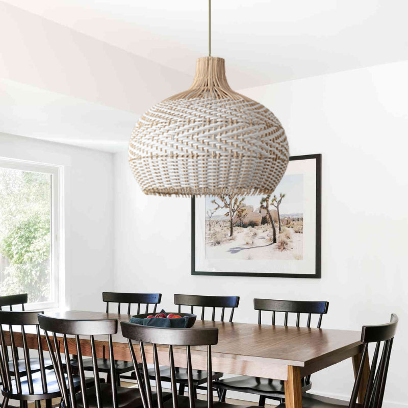 Rattan Woven Lamp Shade Large Pendant Light