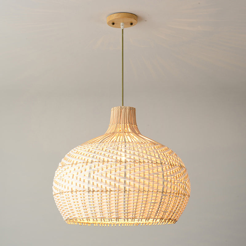 Rattan Woven Lamp Shade Large Pendant Light