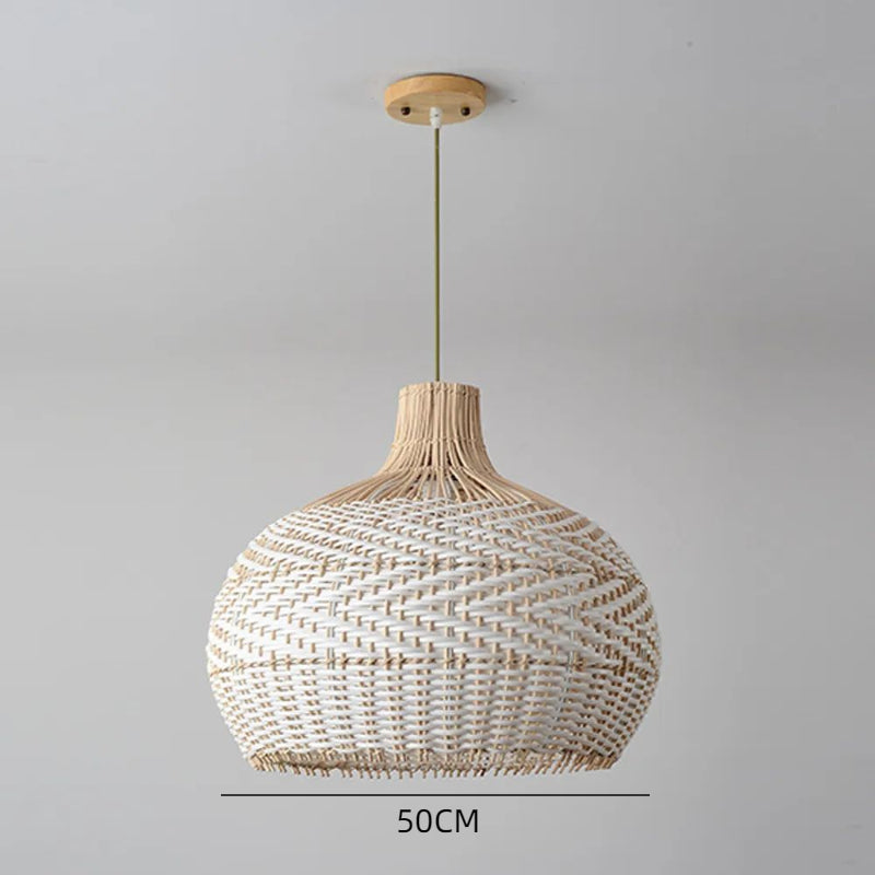 Rattan Woven Lamp Shade Large Pendant Light