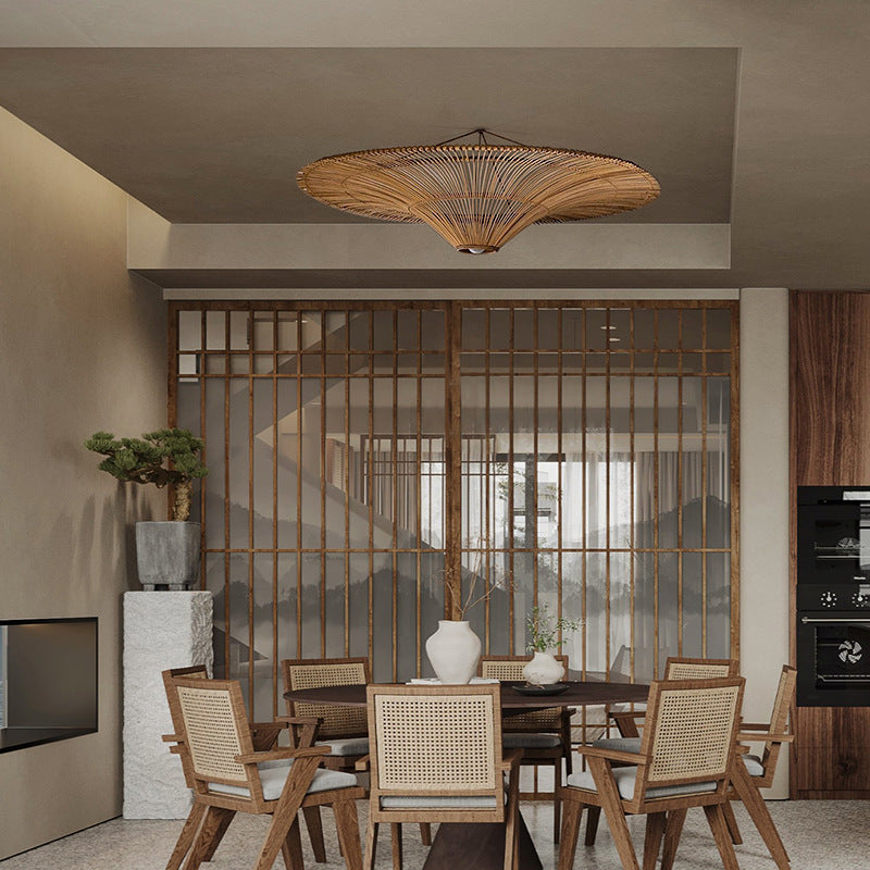 Large Modern Rattan Pendant Light Ceiling Lampshade 80CM