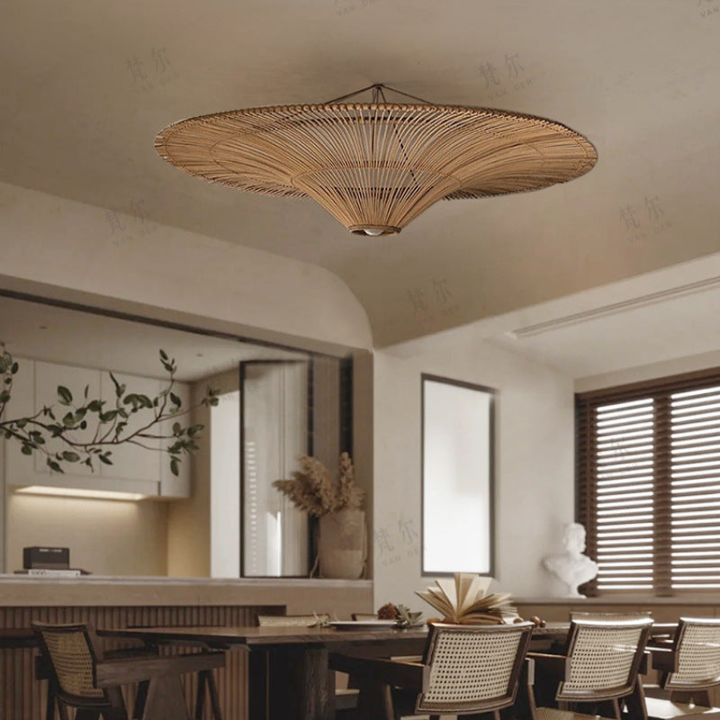 Large Modern Rattan Pendant Light Ceiling Lampshade 80CM