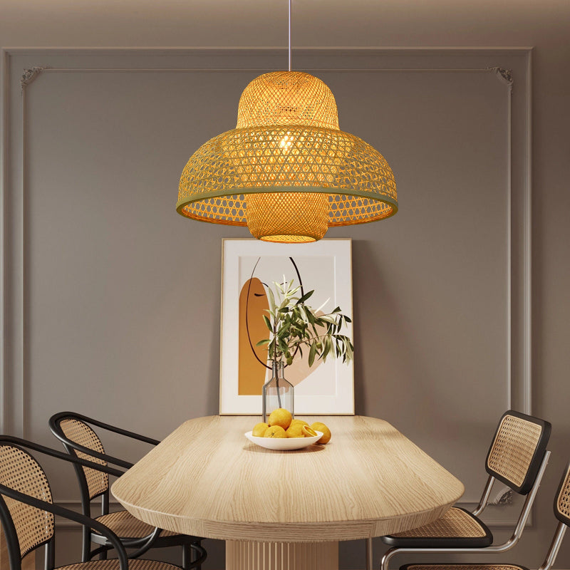 Handcrafted Bamboo Woven Pendant Light