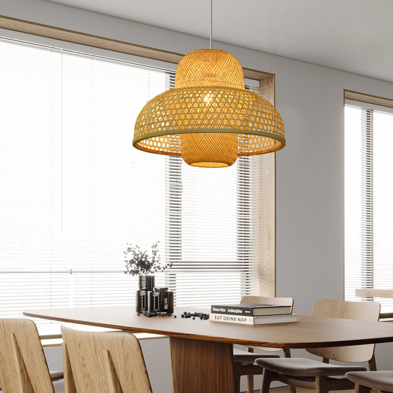 Handcrafted Bamboo Woven Pendant Light
