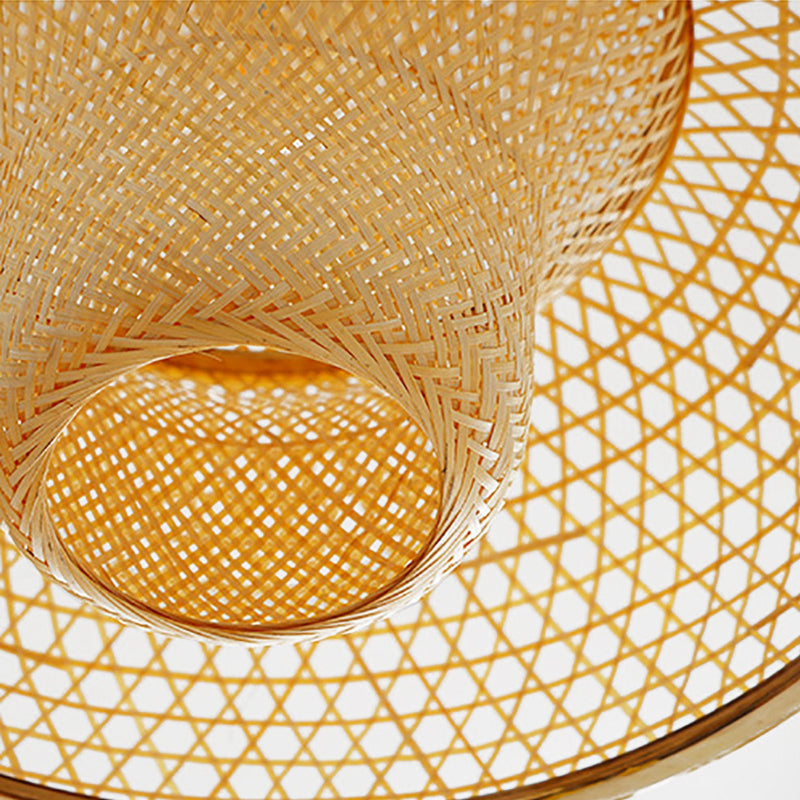 Handcrafted Bamboo Woven Pendant Light