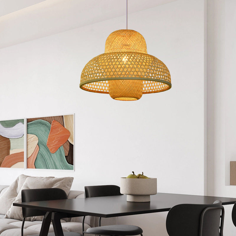 Handcrafted Bamboo Woven Pendant Light