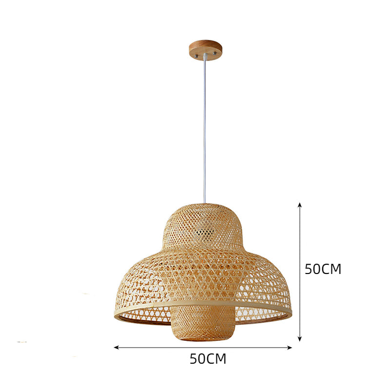 Handcrafted Bamboo Woven Pendant Light