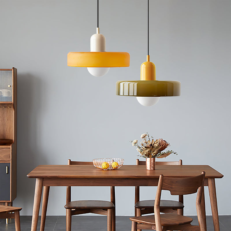 Modern Colorful Glass Shade Pendant Light
