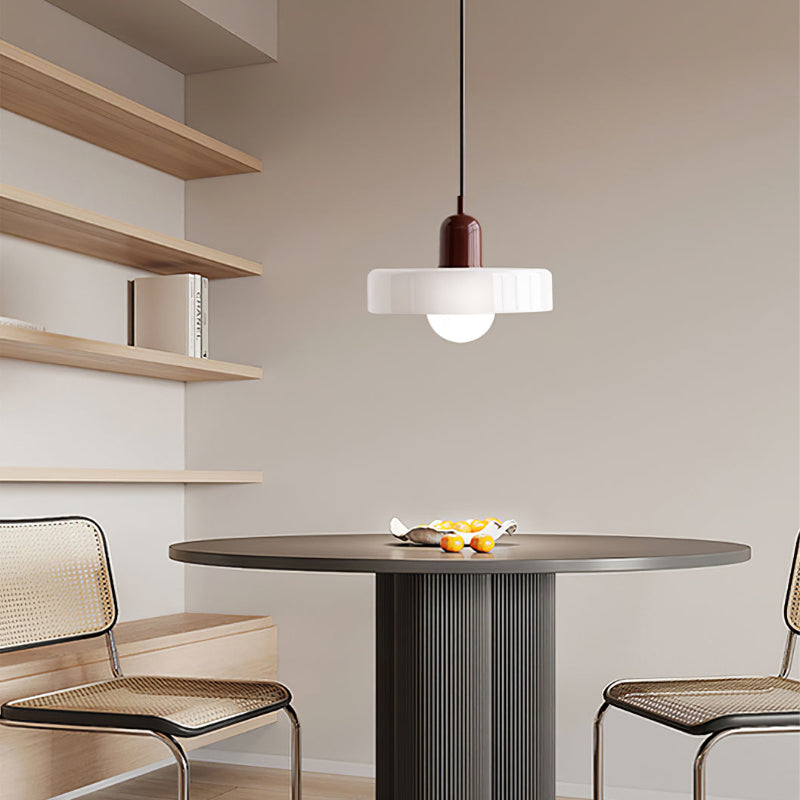 Modern Colorful Glass Shade Pendant Light