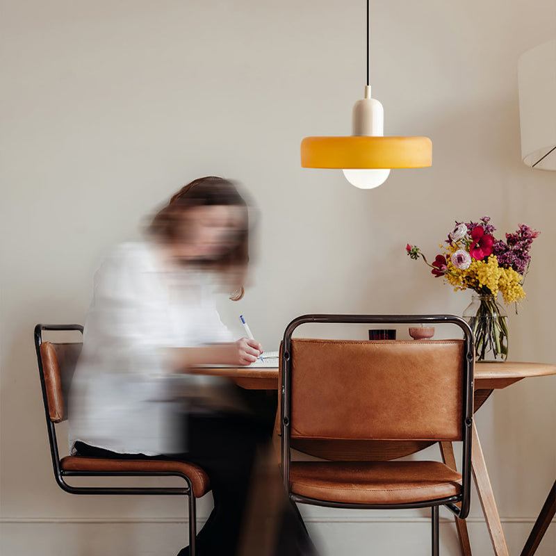 Modern Colorful Glass Shade Pendant Light