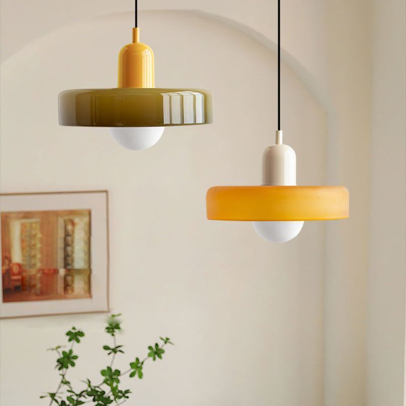 Modern Colorful Glass Shade Pendant Light