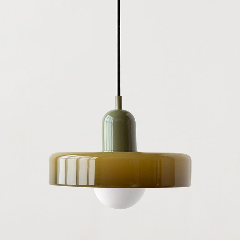Modern Colorful Glass Shade Pendant Light