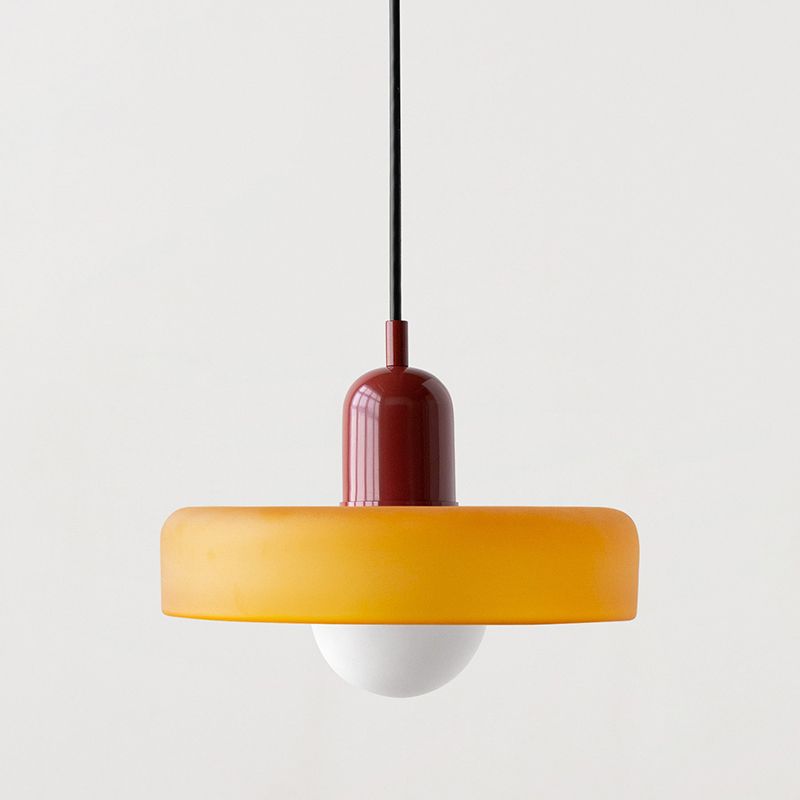 Modern Colorful Glass Shade Pendant Light
