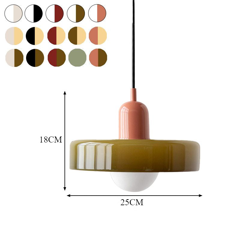 Modern Colorful Glass Shade Pendant Light