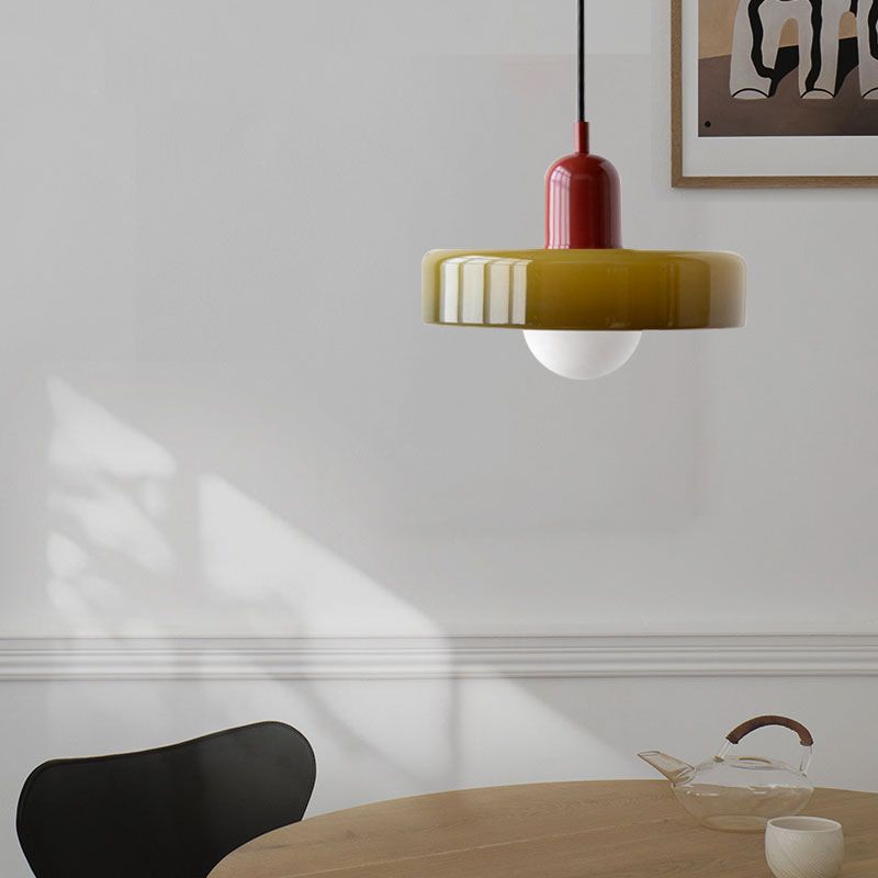 Modern Colorful Glass Shade Pendant Light