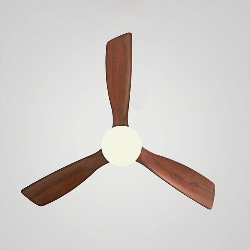 Contemporary Ceiling Fan Light Fixture Wooden LED Ceiling Lamp 42''