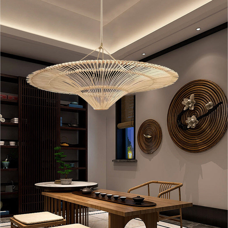 Modern Large Rattan Pendant Lights Lampshade