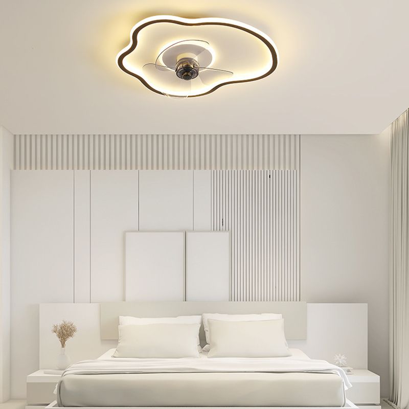 Modernism 2-Light Ceiling Fan Light in White / Black