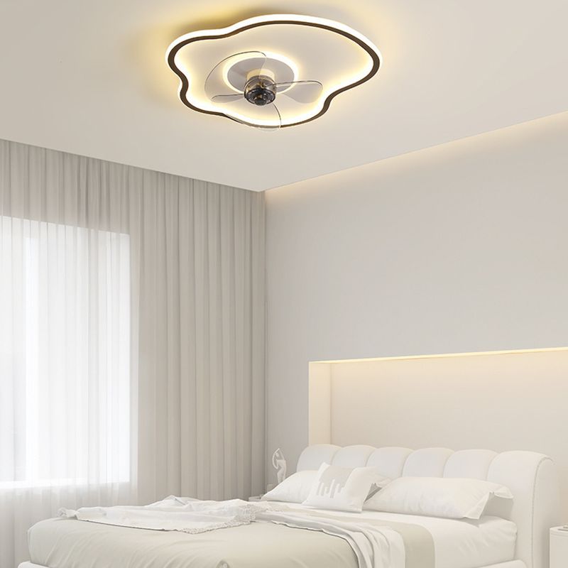 Modernism 2-Light Ceiling Fan Light in White / Black
