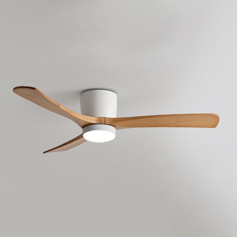 Contemporary Ceiling Fan Light Wooden LED Ceiling Flush Mount