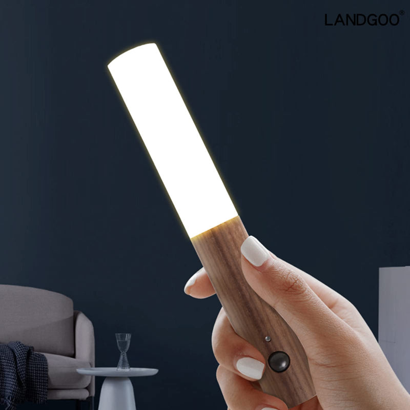Motion Sensor Night Lights Wooden Wall Sconce