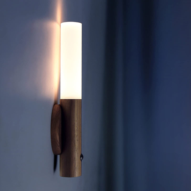 Motion Sensor Night Lights Wooden Wall Sconce