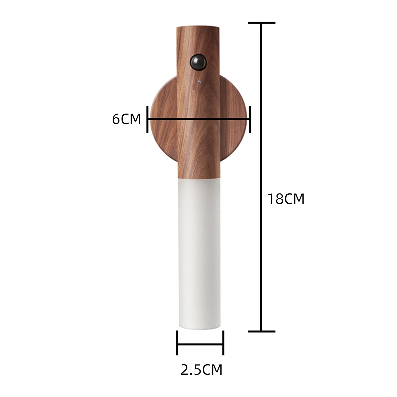 Motion Sensor Night Lights Wooden Wall Sconce