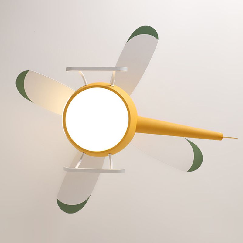 4-Blade Helicopter Pendant Fan Lighting Kids Style