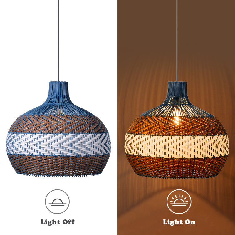 Handmade Light Rattan Dome Pendant Lampshade