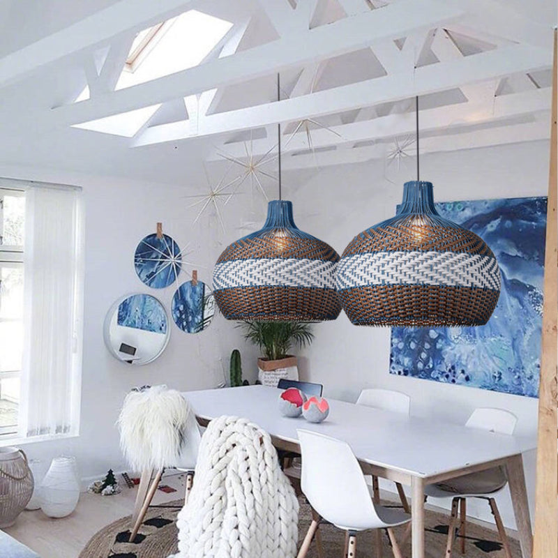 Handmade Light Rattan Dome Pendant Lampshade