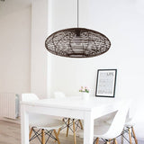 Load image into Gallery viewer, Oval Rattan Pendant Light For Kitchen Island