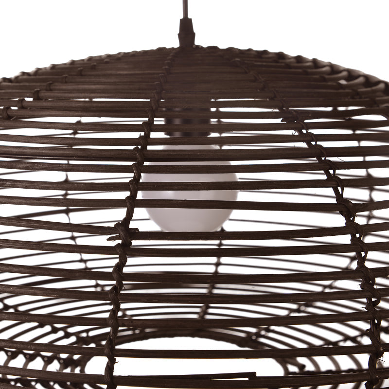 Oval Rattan Pendant Light For Kitchen Island