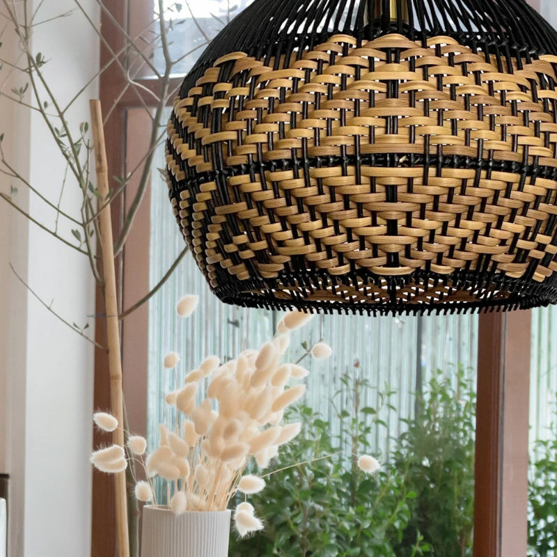 Beach Rattan Pendant Light for Kitchen Island