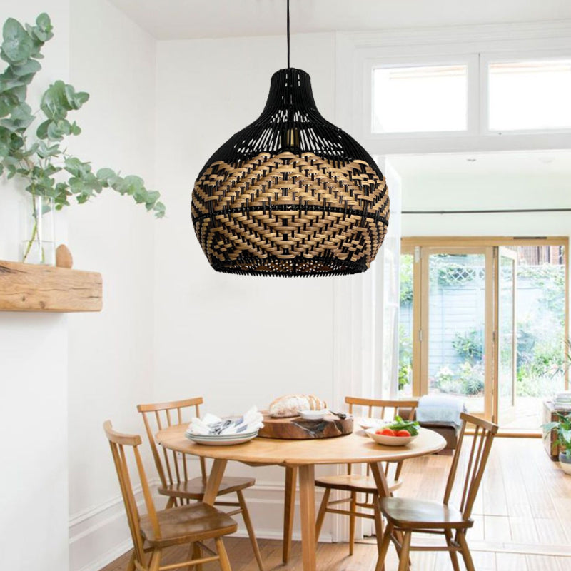 Beach Rattan Pendant Light for Kitchen Island